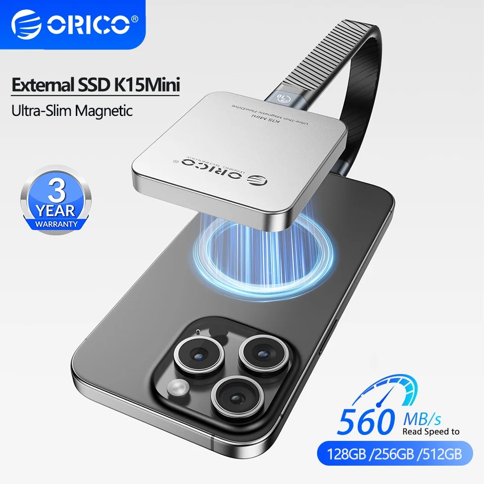 Disque SSD externe magnétique ORICO K15 mini 128 Go